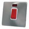 45A Cooker Switch Satin Chrome Screwless