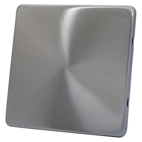 1 Gang Blanking Plate Satin Chrome Screwless