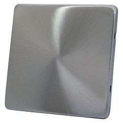 1 Gang Blanking Plate Satin Chrome Screwless