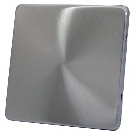 1 Gang Blanking Plate Satin Chrome Screwless