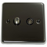 Isolated Satellite Coaxial Socket Black Nickel
