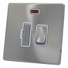 13A Fused Spur Switch with LED  Satin Chrome Screwless