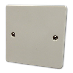 White Plastic 1 Gang Blank Plate