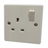 1 Gang 13 Amp DP Plug Socket White Plastic