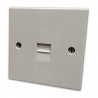 Master Single Telephone Socket White Plastic