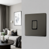 1 Gang 2 Way 10 Amp Screwless Light Switch Black Nickel