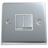 2 Gang 2 Way 10 Amp Light Switch Polished Chrome