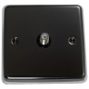 Isolated Satellite F Type Socket Black Nickel