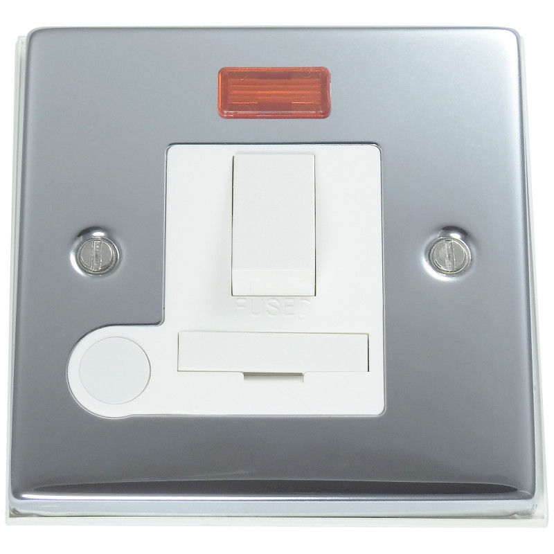 13A Fused Spur Switch Polished Chrome