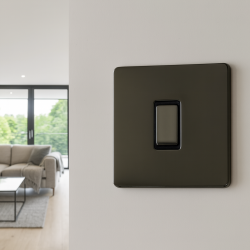 1 Gang 2 Way 10 Amp Screwless Light Switch Black Nickel