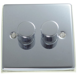 400 Watt 2 Gang 2 Way Dimmer Switch Polished Chrome