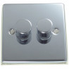 400 Watt 2 Gang 2 Way Dimmer Switch Polished Chrome