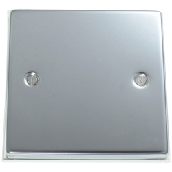 1 Gang Blanking Plate Polished Chrome