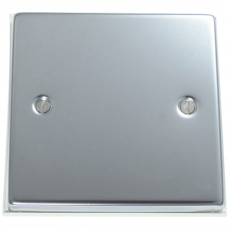 1 Gang Blanking Plate Polished Chrome