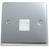 1 Gang Telephone Master Socket Polished Chrome
