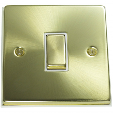 1 Gang 2 Way 10 Amp Light Switch Satin Brass