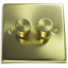 400 Watt 2 Gang 2 Way Dimmer Switch Satin Brass