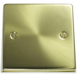 1 Gang Blanking Plate Satin Brass