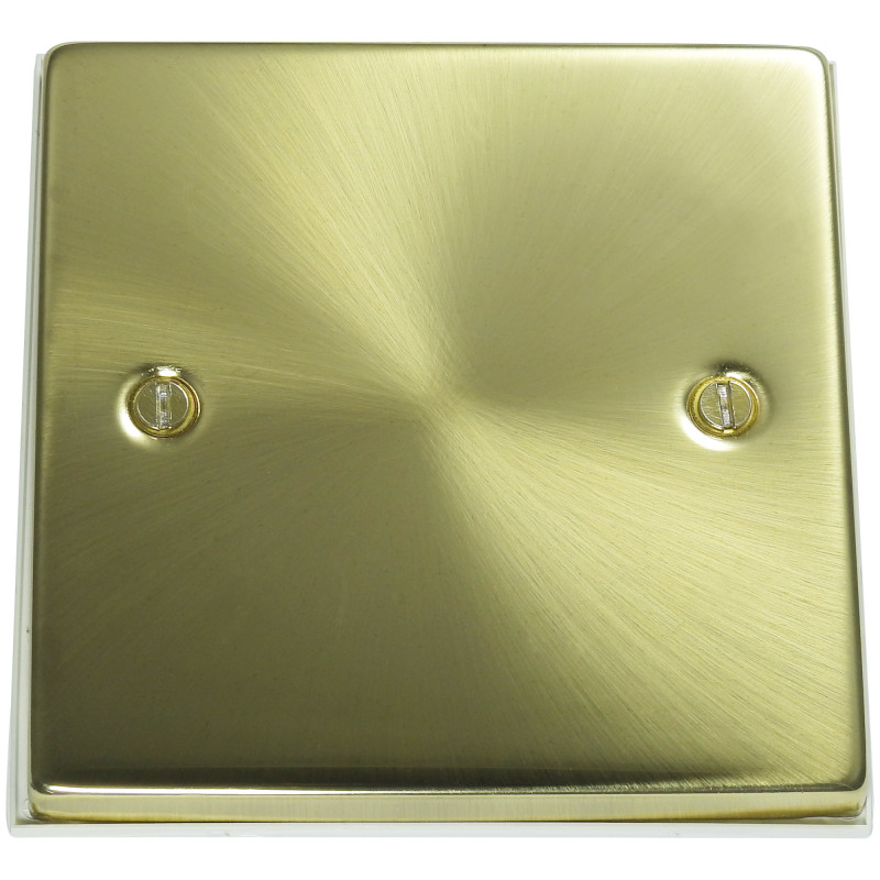 1 Gang Blanking Plate Satin Brass