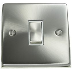 1 Gang 2 Way 10 Amp Light Switch Satin Chrome