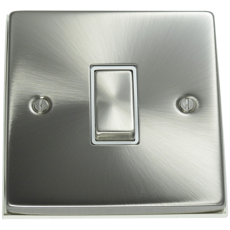 1 Gang 2 Way 10 Amp Light Switch Satin Chrome