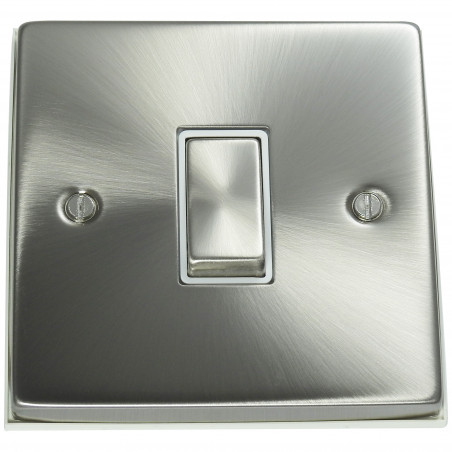 1 Gang 2 Way 10 Amp Light Switch Satin Chrome