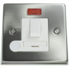13A Fused Spur Switch with LED Satin Chrome