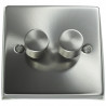 400 Watt 2 Gang 2 Way Dimmer Switch Satin Chrome