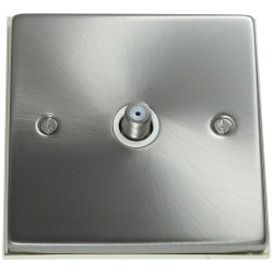 Isolated Satellite Single Socket Satin Chrome
