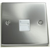 1 Gang Telephone Master Socket Satin Chrome