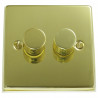 400 Watt 2 Gang 2 Way Dimmer Switch Polished Brass
