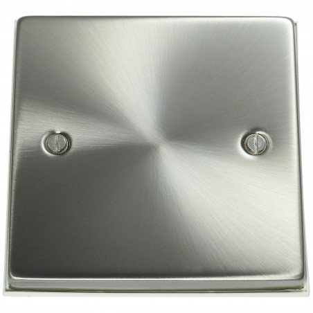 1 Gang Blanking Plate Satin Chrome
