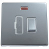 13A Fused Spur Switch with LED Polished Chrome Screwless