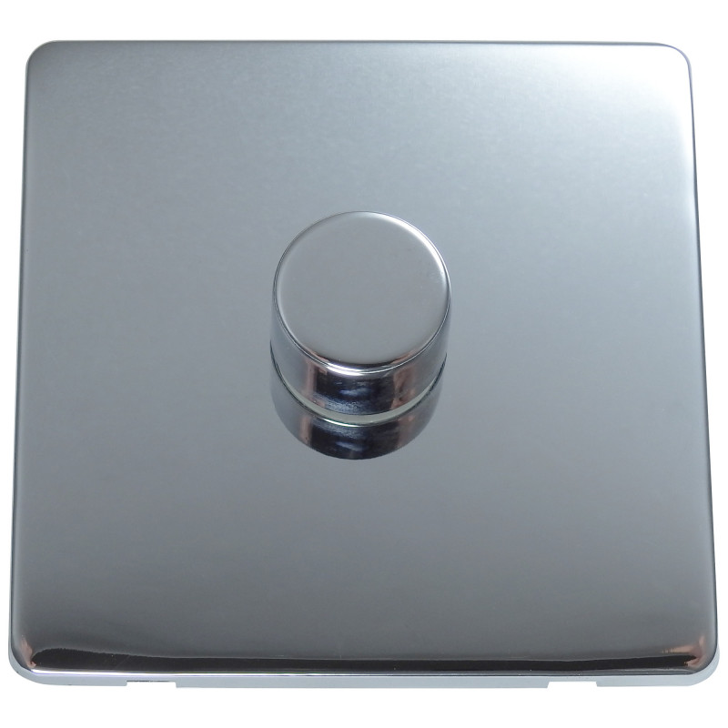 250 Watt 1 Gang 2 Way Dimmer Switch Polished Chrome Screwless