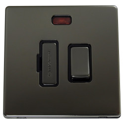 13A Fused Spur Screwless Switch Black Nickel