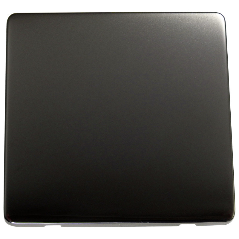 1 Gang Blanking Plate Black Nickel Screwless