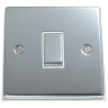 1 Gang 2 Way 10 Amp Light Switch Polished Chrome