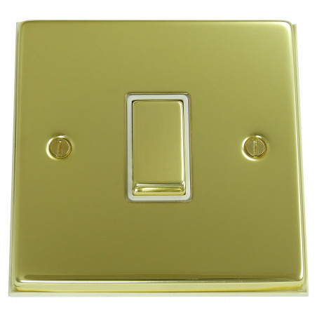 1 Gang 2 Way 10 Amp Light Switch Polished Brass