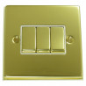 3 Gang 2 Way 10 Amp Light Switch Polished Brass