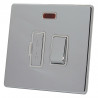 13A Fused Spur Switch with LED Polished Chrome Screwless