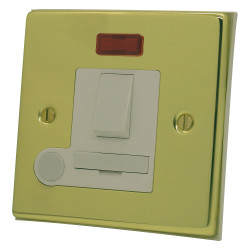 13A Fused Spur Switch Polished Brass