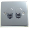 400 Watt 2 Gang 2 Way Dimmer Switch Polished Chrome