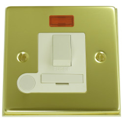 13A Fused Spur Switch Polished Brass