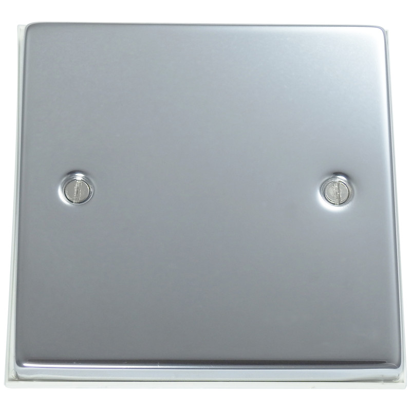 1 Gang Blanking Plate Polished Chrome