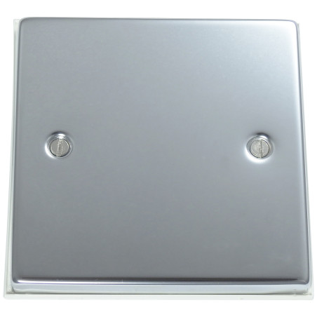1 Gang Blanking Plate Polished Chrome