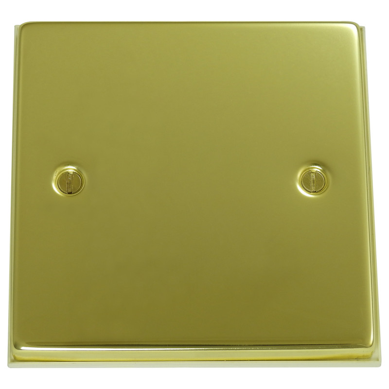 1 Gang Blanking Plate Polished Brass