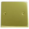 1 Gang Blanking Plate Polished Brass