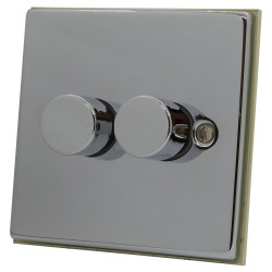 400 Watt 2 Gang 2 Way Dimmer Switch Polished Chrome
