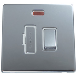 13A Fused Spur Switch with LED Polished Chrome Screwless