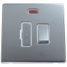 13A Fused Spur Switch with LED Polished Chrome Screwless